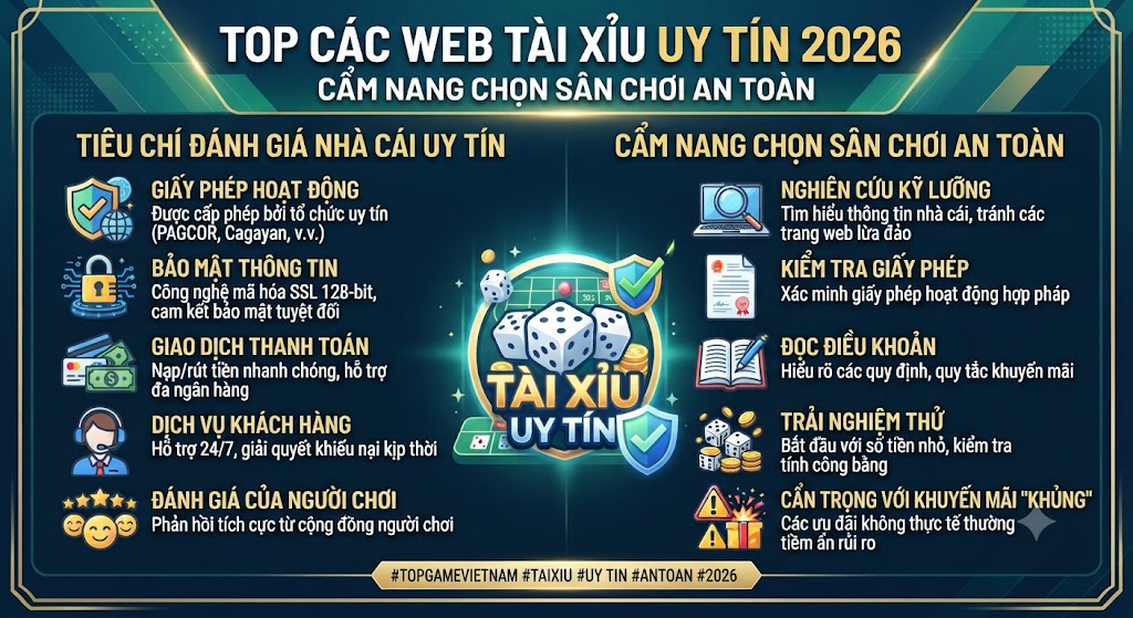 các web tài xỉu uy tín